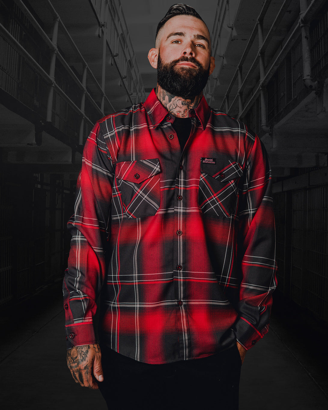 SOCIAL DISTORTION PRISON BOUND FLANNEL - MENS
