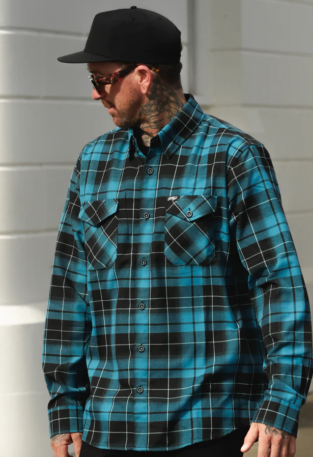 PARKWAY DRIVE 'DEEP BLUE' FLANNEL - MENS