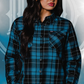 PARKWAY DRIVE 'DEEP BLUE' FLANNEL - WOMENS