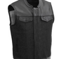 First MFG 49-51 Denim and Leather Vest